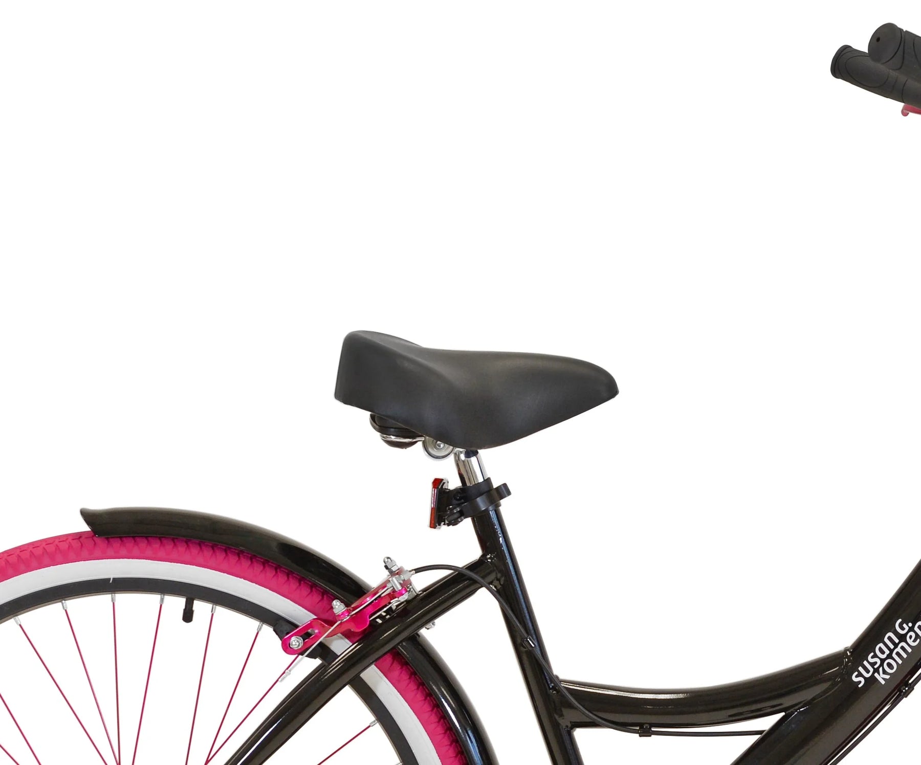 26" Susan G. Komen Cruiser Bike, Adult, Ages 12+, Black and Pink