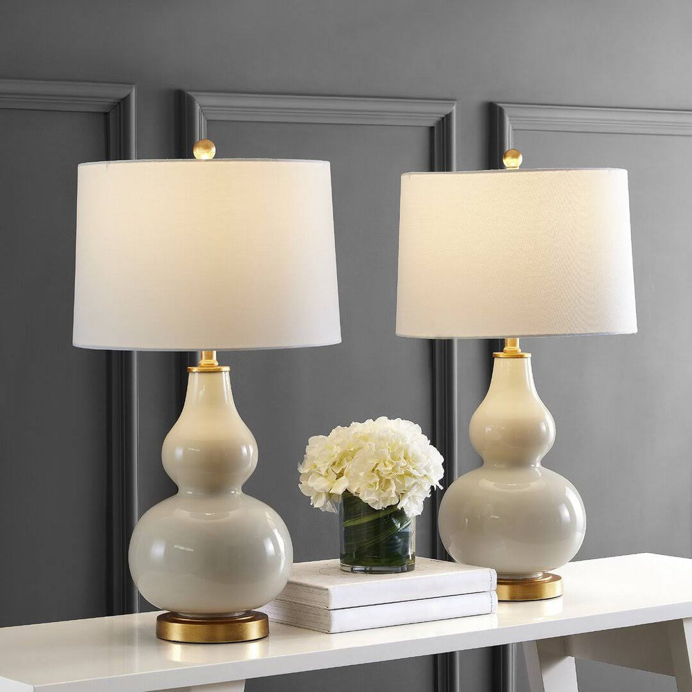 Tamara 29" Table Lamp Set House of Hampton Base Color: Cream