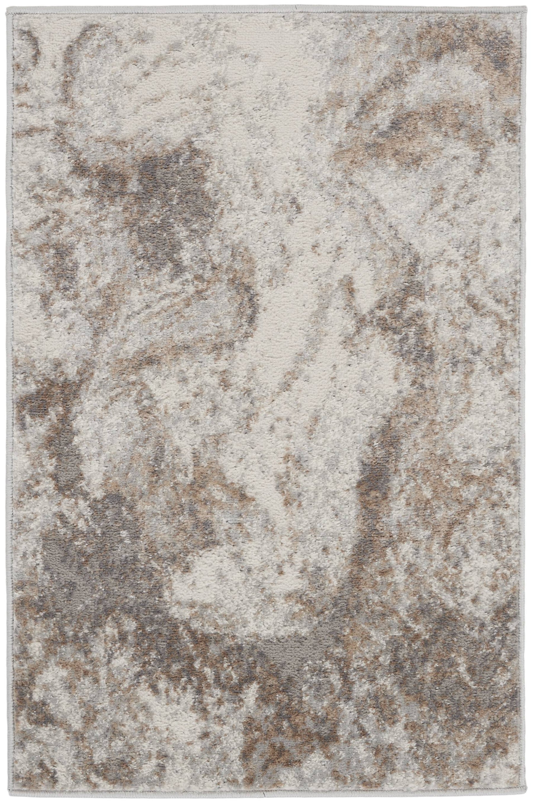 Nourison Elation ETN02 Area Rug | Ivory Grey | 9' x 12'